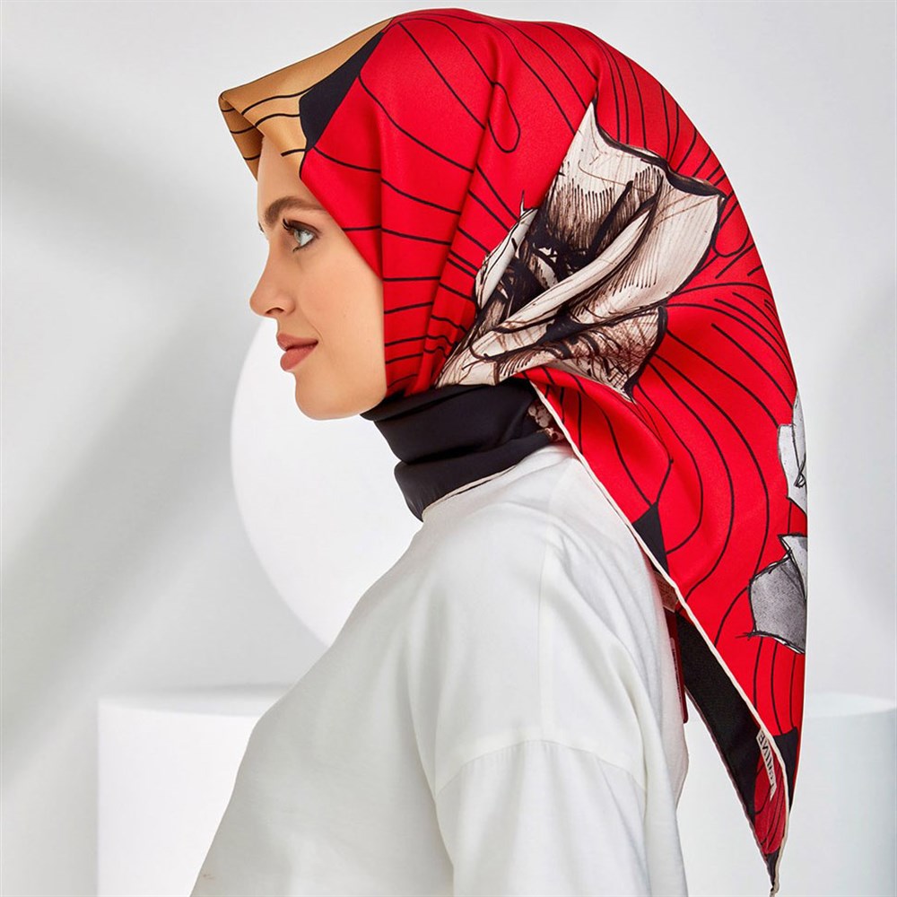 Armine İpek Eşarp 2020 İlkbahar-Yaz - 8302D 82 - Tivil
