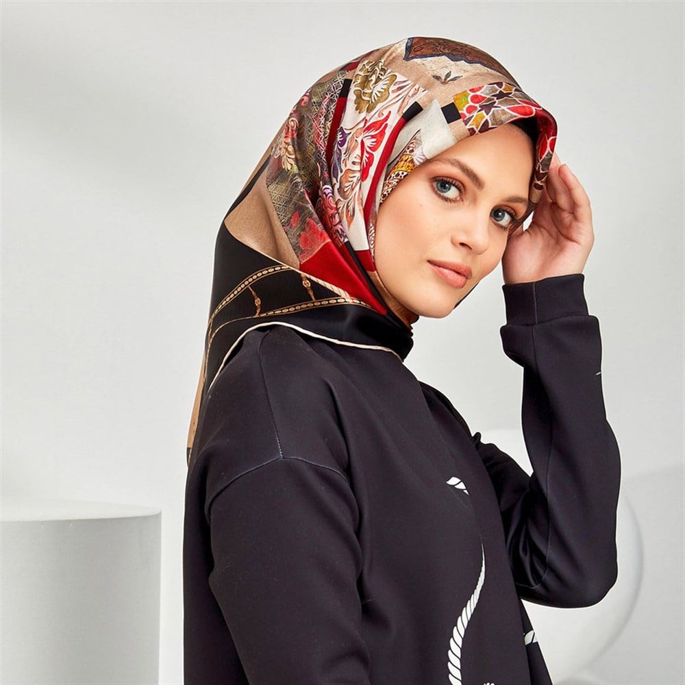 Armine İpek Eşarp 2020 İlkbahar-Yaz - 8312D 40 - Tivil - Otantik Karma Modeli