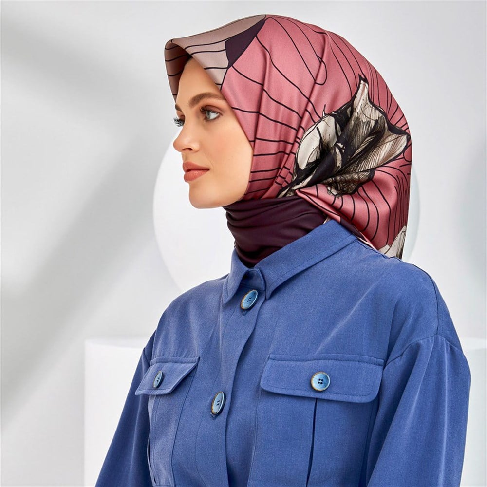 Armine Silk Scarf 2020 Spring-Summer - 8302D 10 - Satin