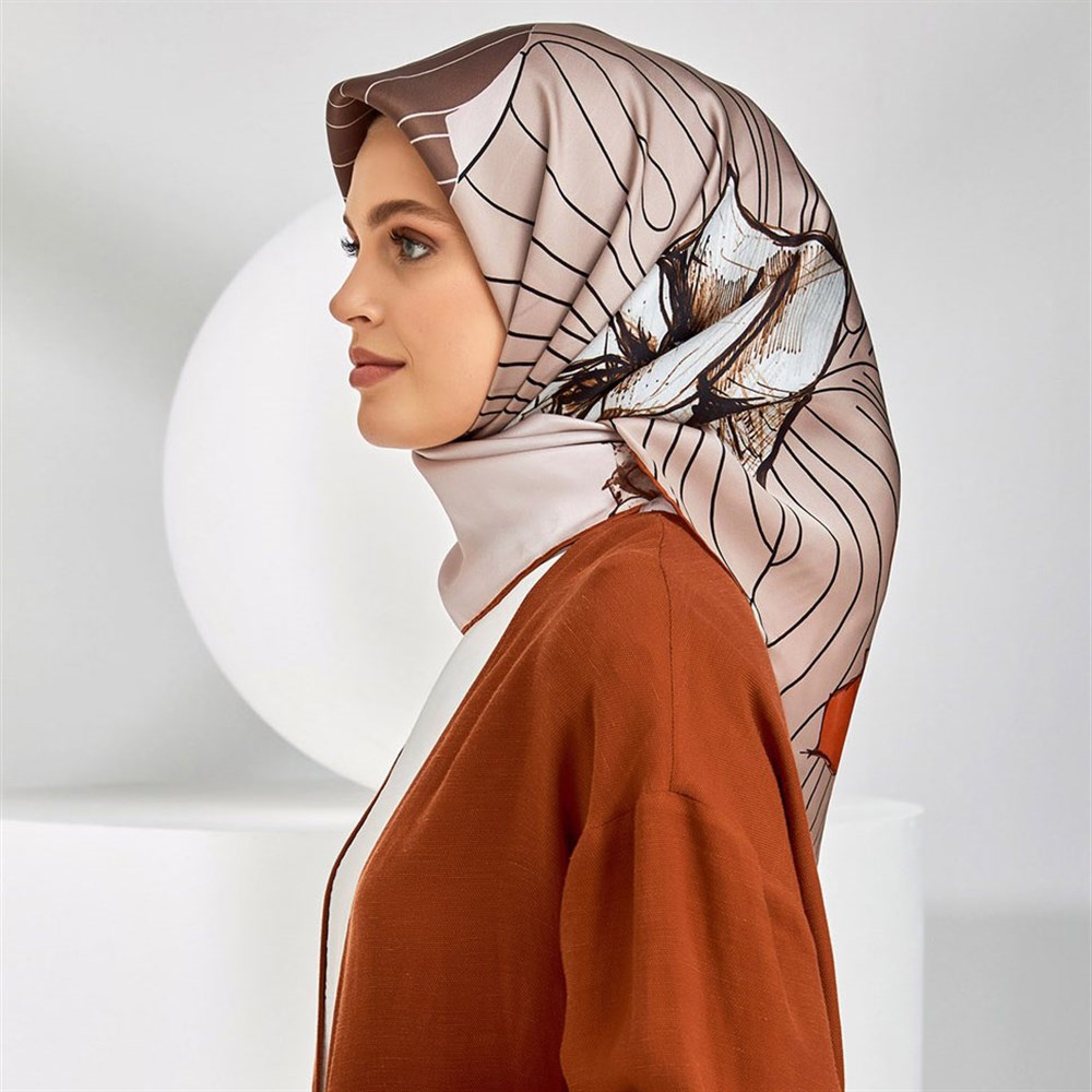 Armine Silk Scarf 2020 Spring-Summer - 8302D 81 - Twill