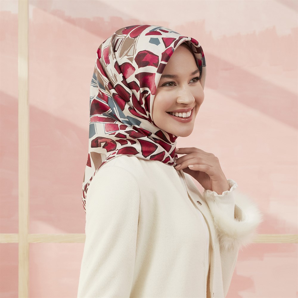 Armine İpek Eşarp 2020 Yeni Yaz - 8410D - 80 - Tivil