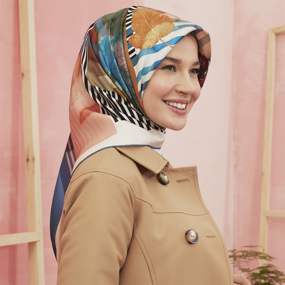 Armine İpek Eşarp 2020 Yeni Yaz - 8404D - 02 - Tivil