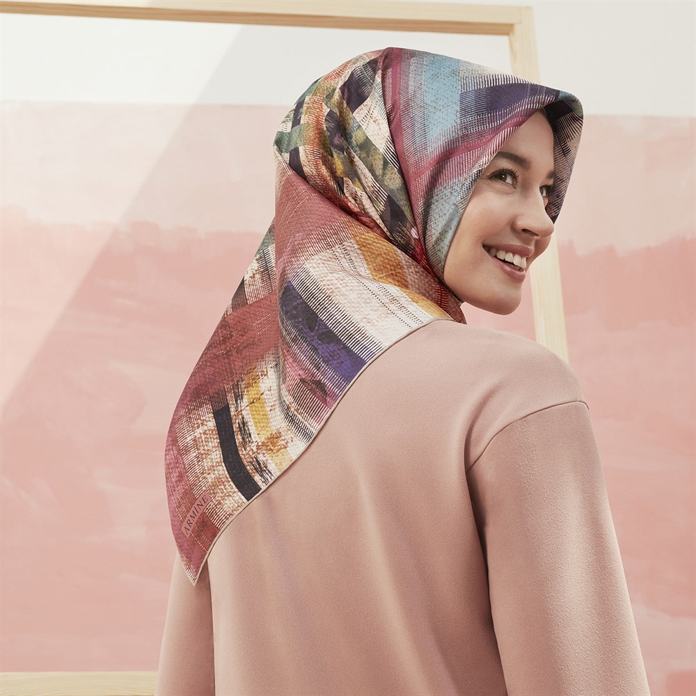 Armine İpek Eşarp 2020 Yeni Yaz - 8415D - 01 - Tivil