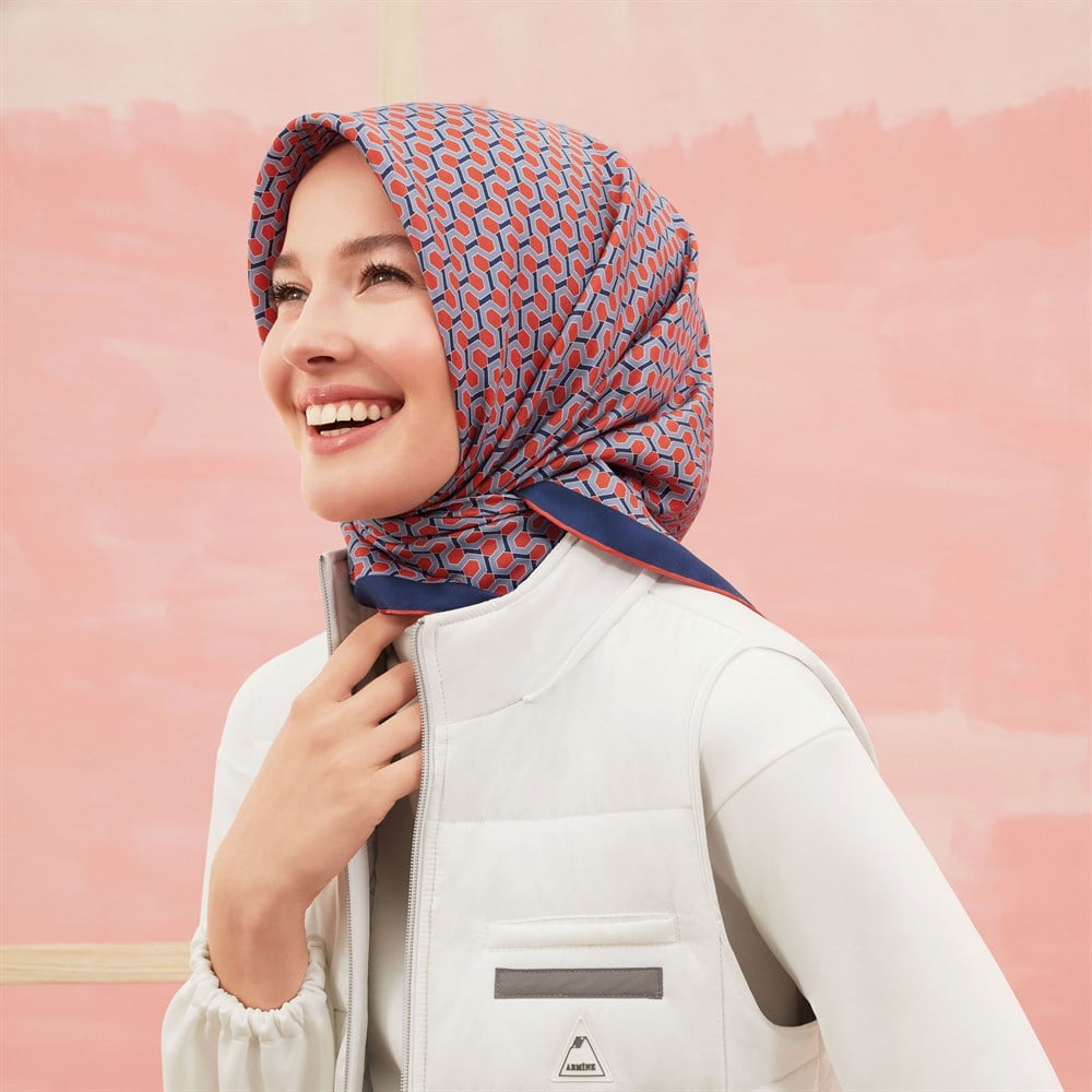 Armine İpek Eşarp 2020/2021 Sonbahar Kış - 8401D 31 - Sura - Petek Modeli