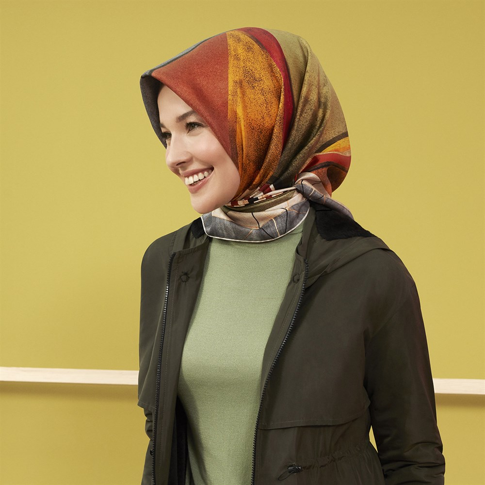Armine İpek Eşarp 2020 Yeni Yaz - 8412D - 31 - Tivil