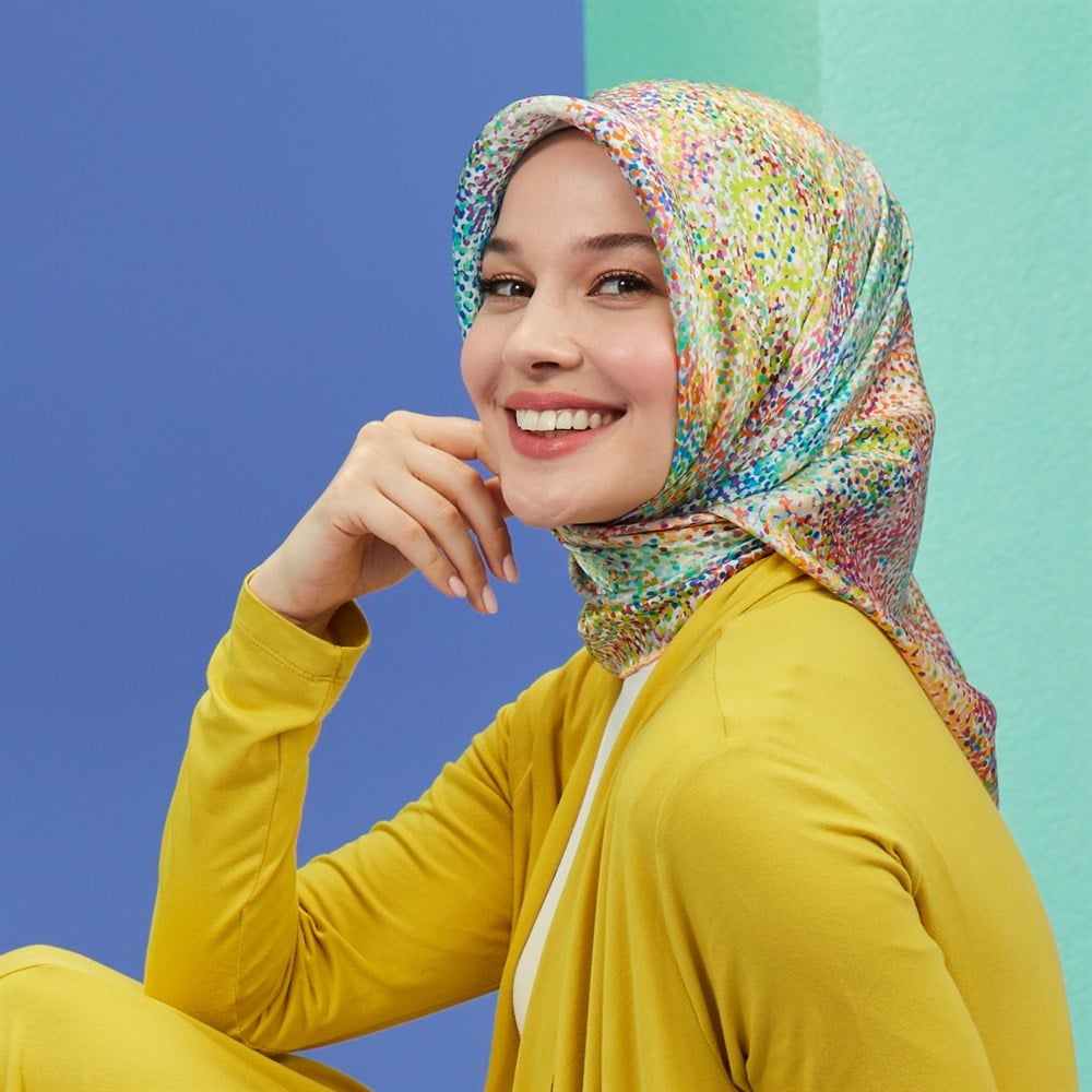 Armine İpek Eşarp 2021 İlkbahar-Yaz - 8525D 09 - Tivil