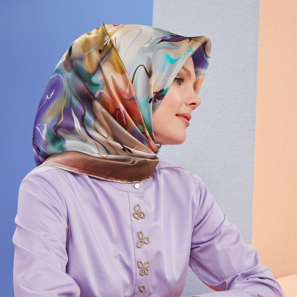 Armine İpek Eşarp 2021 İlkbahar-Yaz - 8527D 80 - Tivil