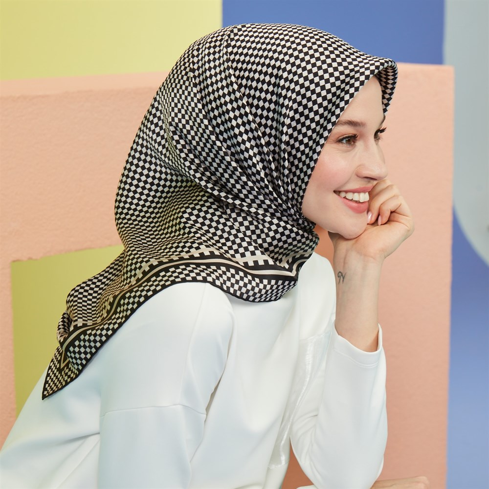 Armine İpek Eşarp 2021 İlkbahar-Yaz - 8560D 03 - Tivil
