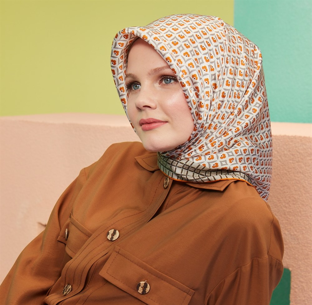 Armine İpek Eşarp 2021 İlkbahar-Yaz - 8557D 36 - Tivil