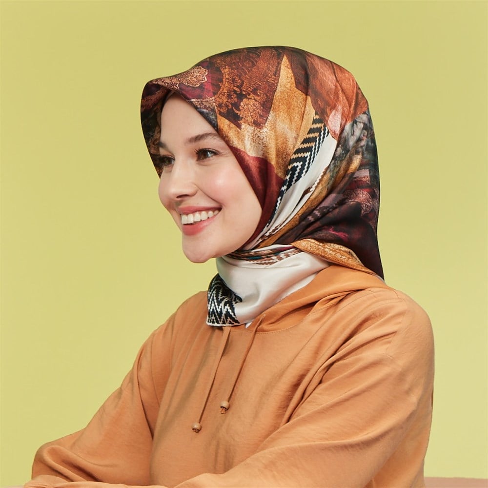 Armine İpek Eşarp 2021 İlkbahar-Yaz - 8512D 01 - Tivil