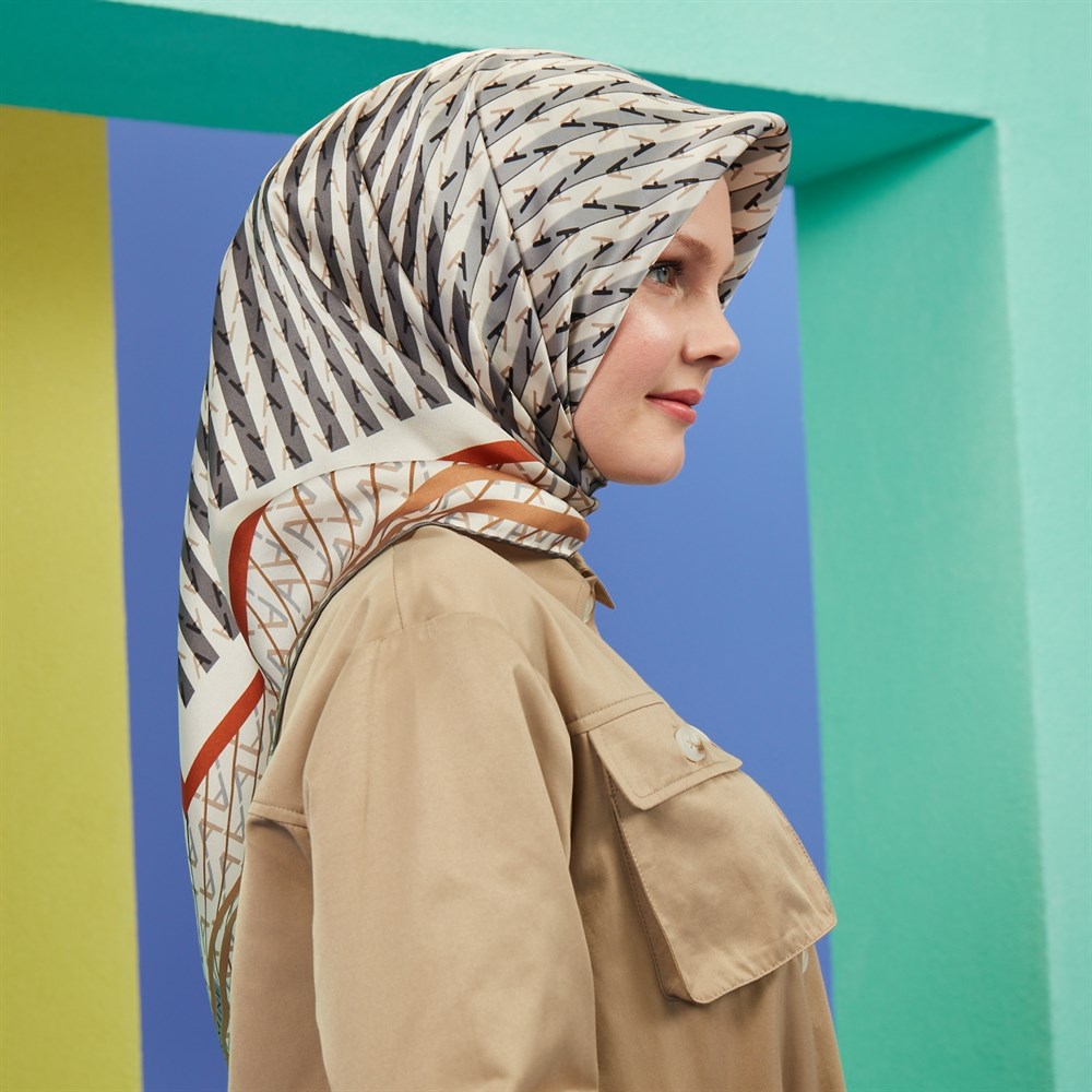 Armine İpek Eşarp 2021 İlkbahar-Yaz - 8510D 33 - Tivil