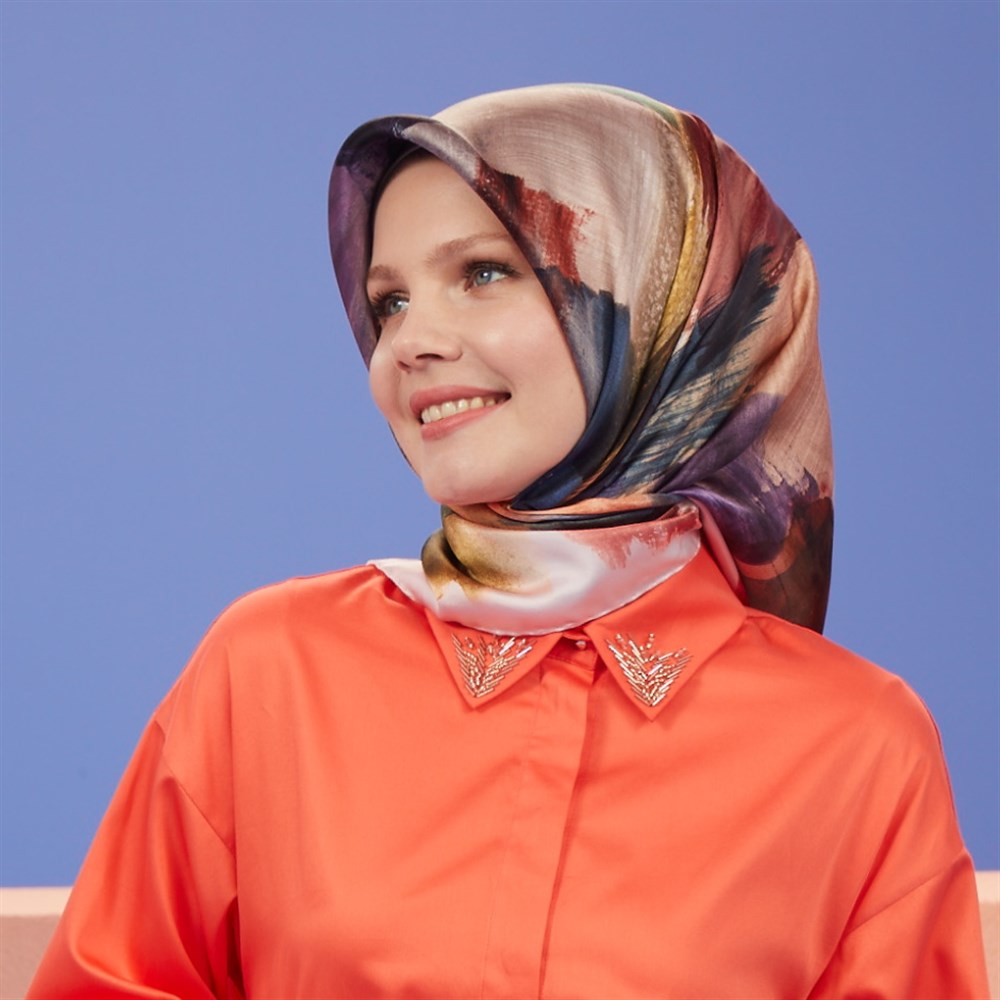 Armine İpek Eşarp 2021 İlkbahar-Yaz - 8515D 33 - Tivil