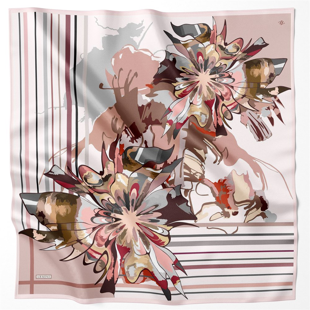 Armine Silk Scarf 2022 Spring-Summer - 8710D-40 - Twill