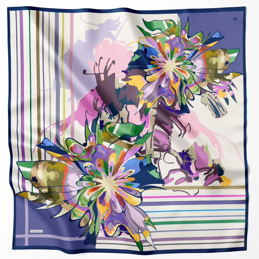 Armine Silk Scarf 2022 Spring-Summer - 8710D-34 - Satin