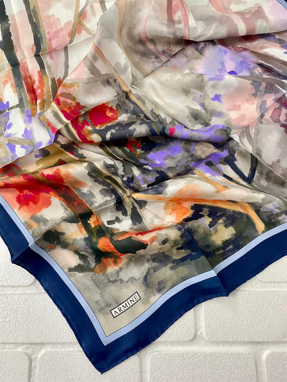 Armine Silk Scarf 2022 Spring-Summer - 8750D-58 - Twill