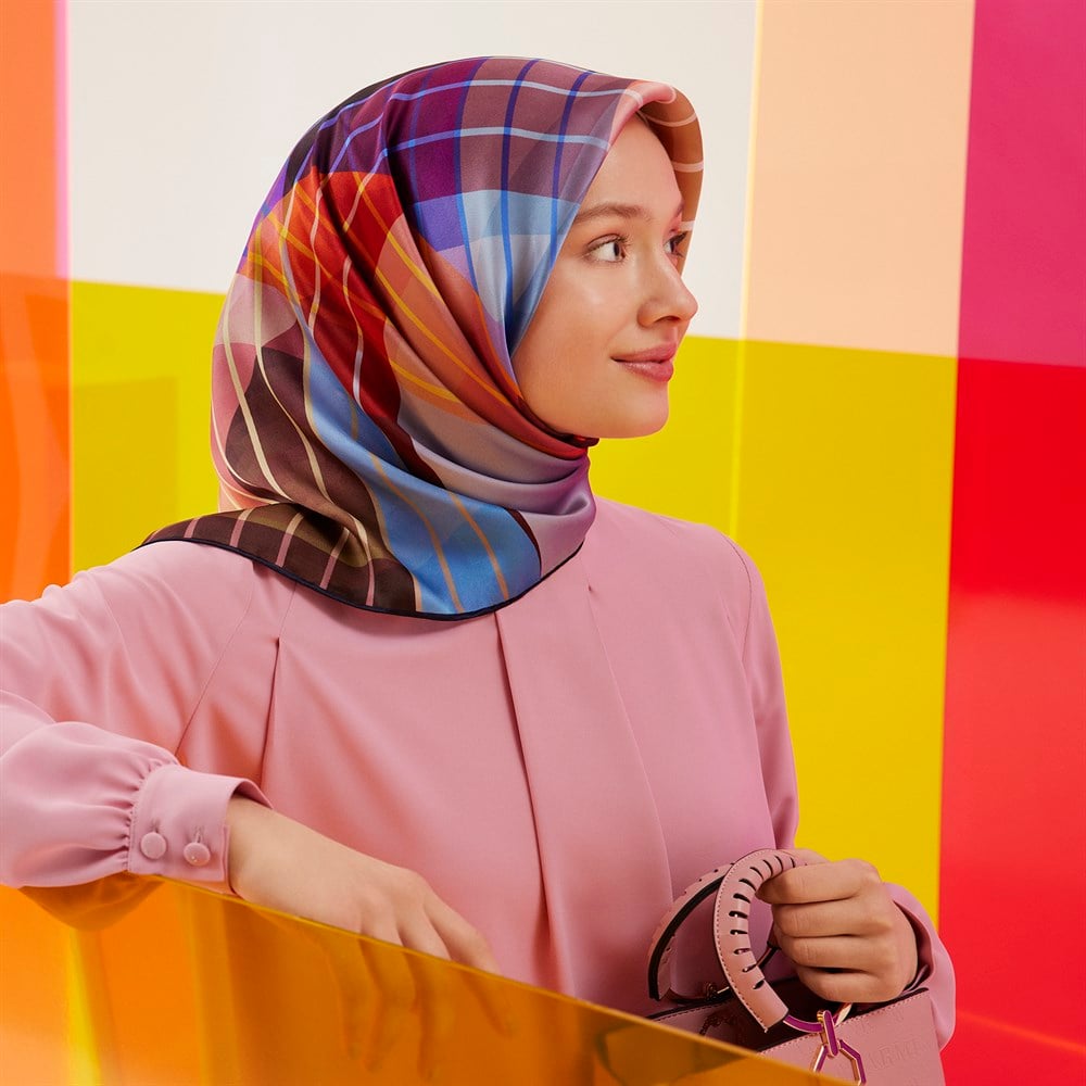 Armine İpek Eşarp 2022 İlkbahar-Yaz - 8711D-38 - Tivil