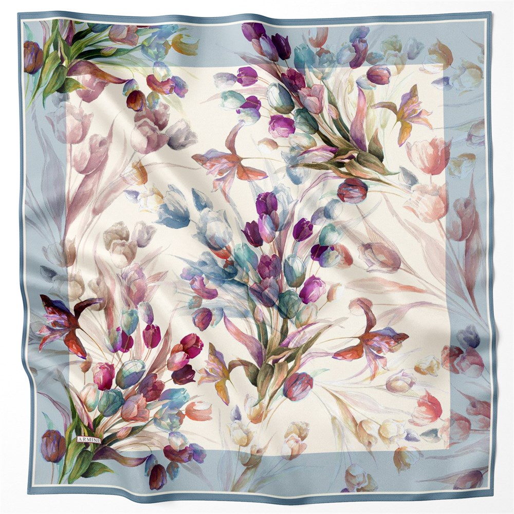 Armine Silk Scarf 2022 Spring-Summer - 8715D-01 - Twill