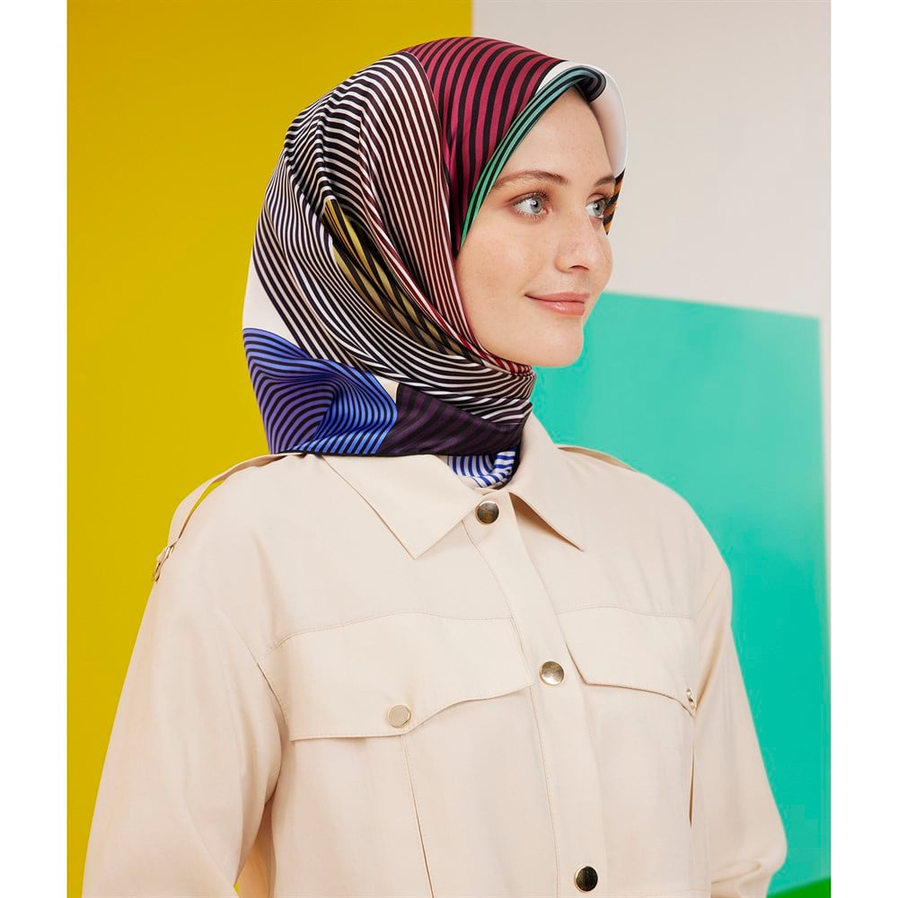 Armine İpek Eşarp 2022 İlkbahar-Yaz - 8729D-50 - Tivil