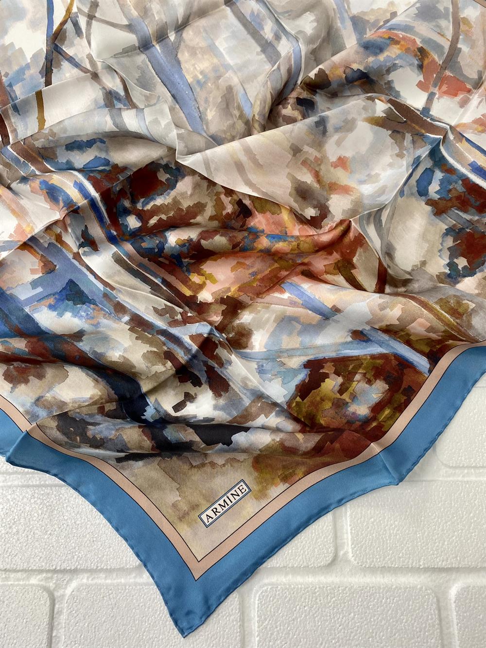 Armine Silk Scarf 2022 Spring-Summer - 8750D-03 - Twill