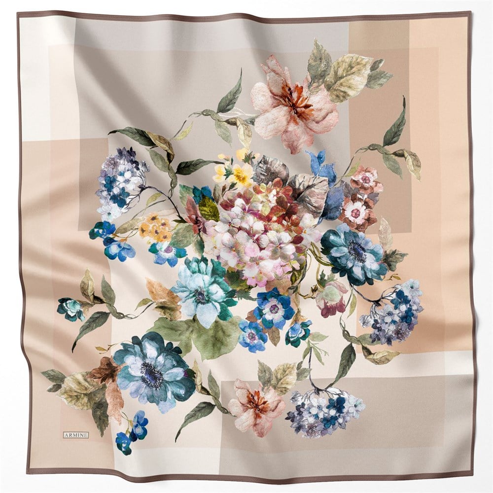 Armine Silk Scarf 2022 Spring-Summer - 8707D-38 - Twill