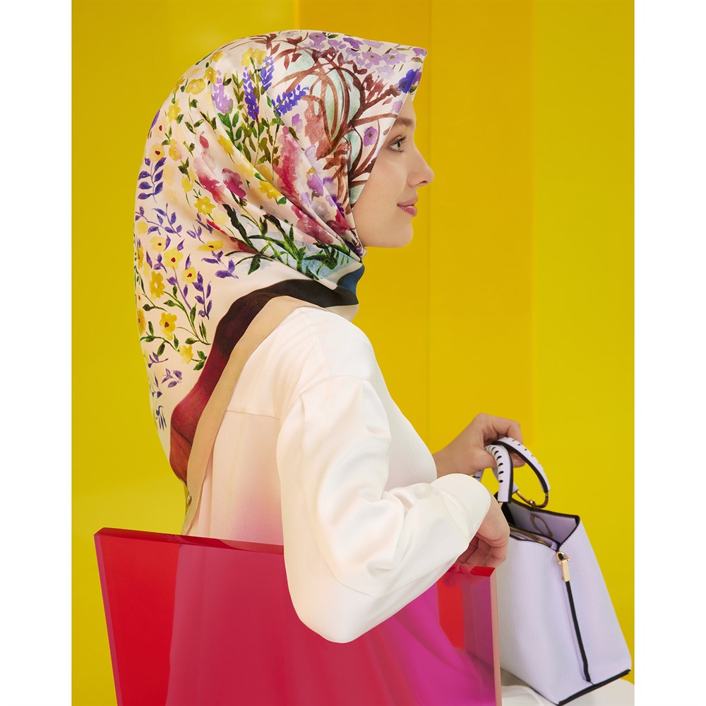 Armine İpek Eşarp 2022 İlkbahar-Yaz - 8741D-31 - Tivil