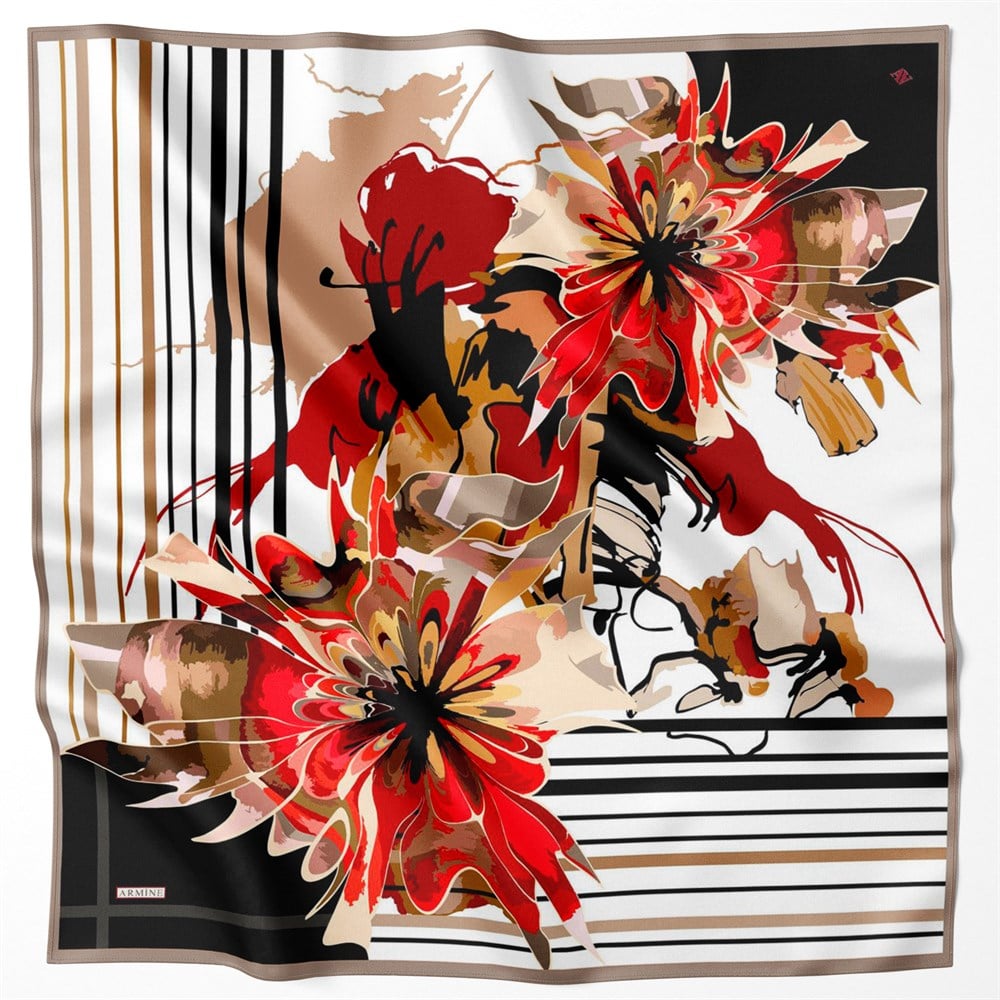 Armine Silk Scarf 2022 Spring-Summer - 8710D-03 - Twill