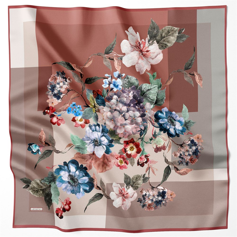 Armine Silk Scarf 2022 Spring-Summer - 8707D-52 - Twill