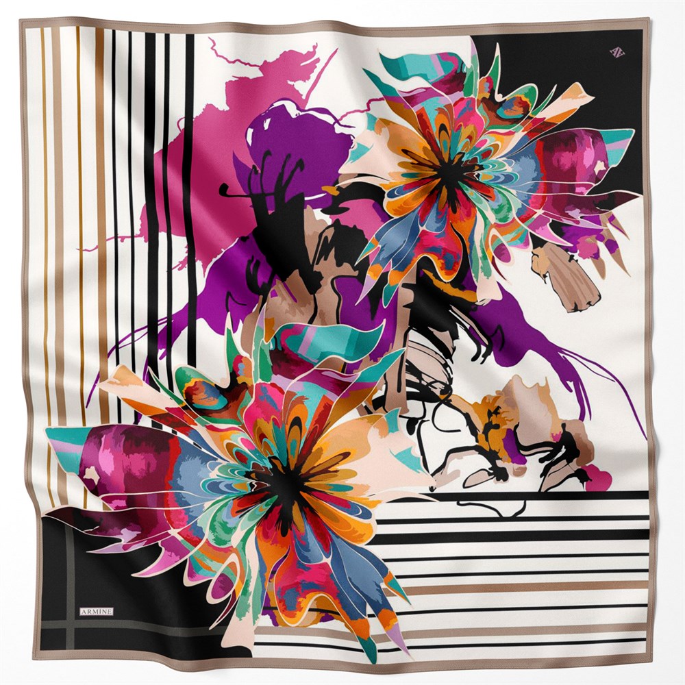 Armine İpek Eşarp 2022 İlkbahar-Yaz - 8710D-01 - Tivil