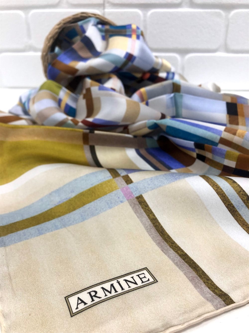 Armine Silk Scarf 2022 Spring-Summer - 8766D-32 - Satin