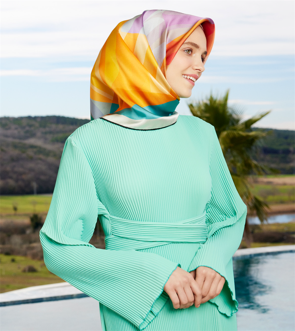 Armine İpek Eşarp 2023 İlkbahar-Yaz - 8901D-55 - Tivil