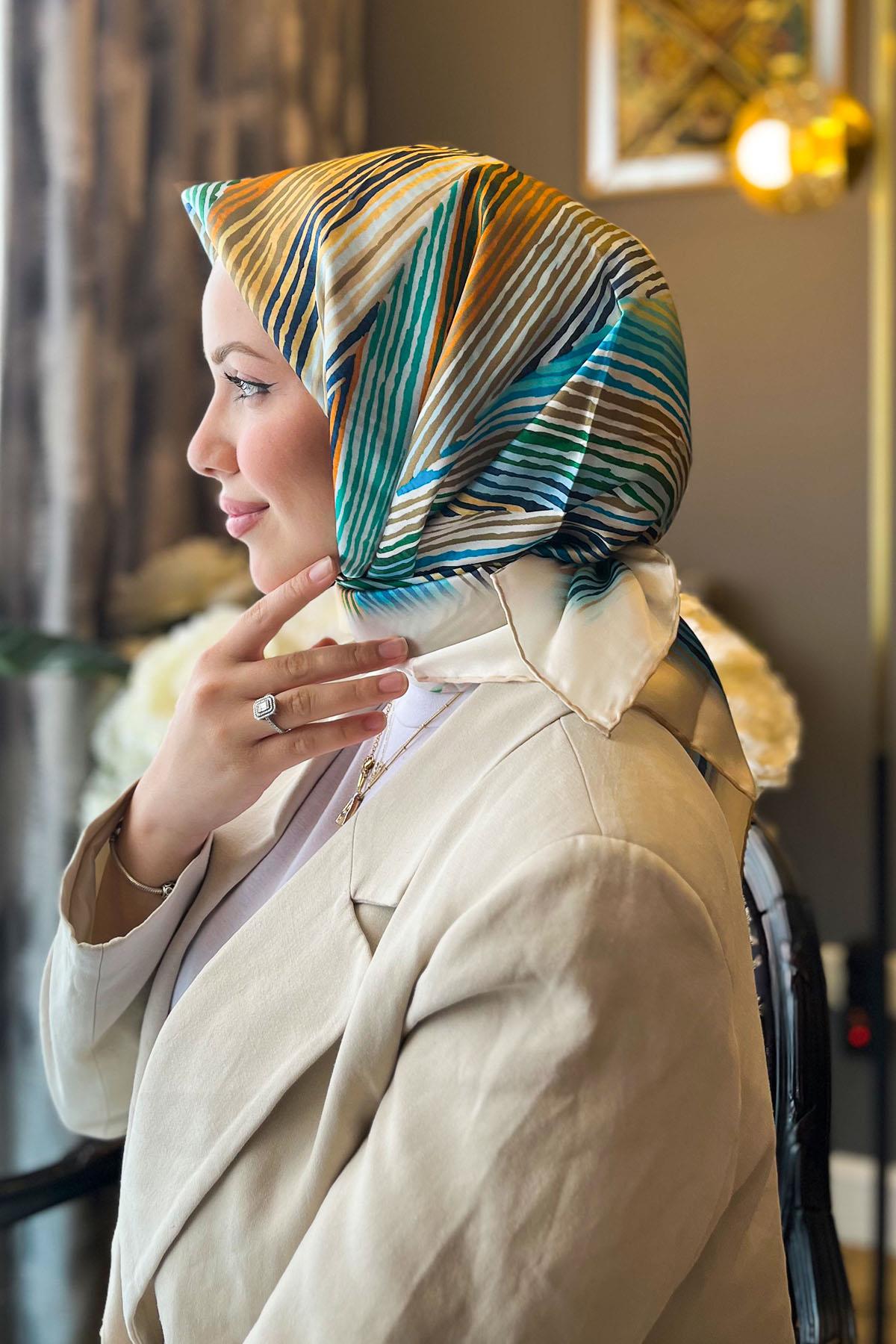 Armine İpek Eşarp 2023 İlkbahar-Yaz - 8955D-37 - Tivil
