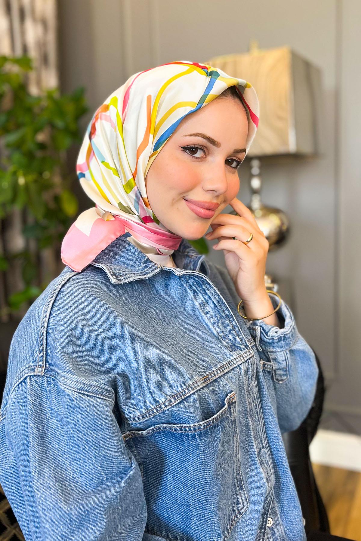 Armine İpek Eşarp 2023 İlkbahar-Yaz - 8902D-42 - Tivil
