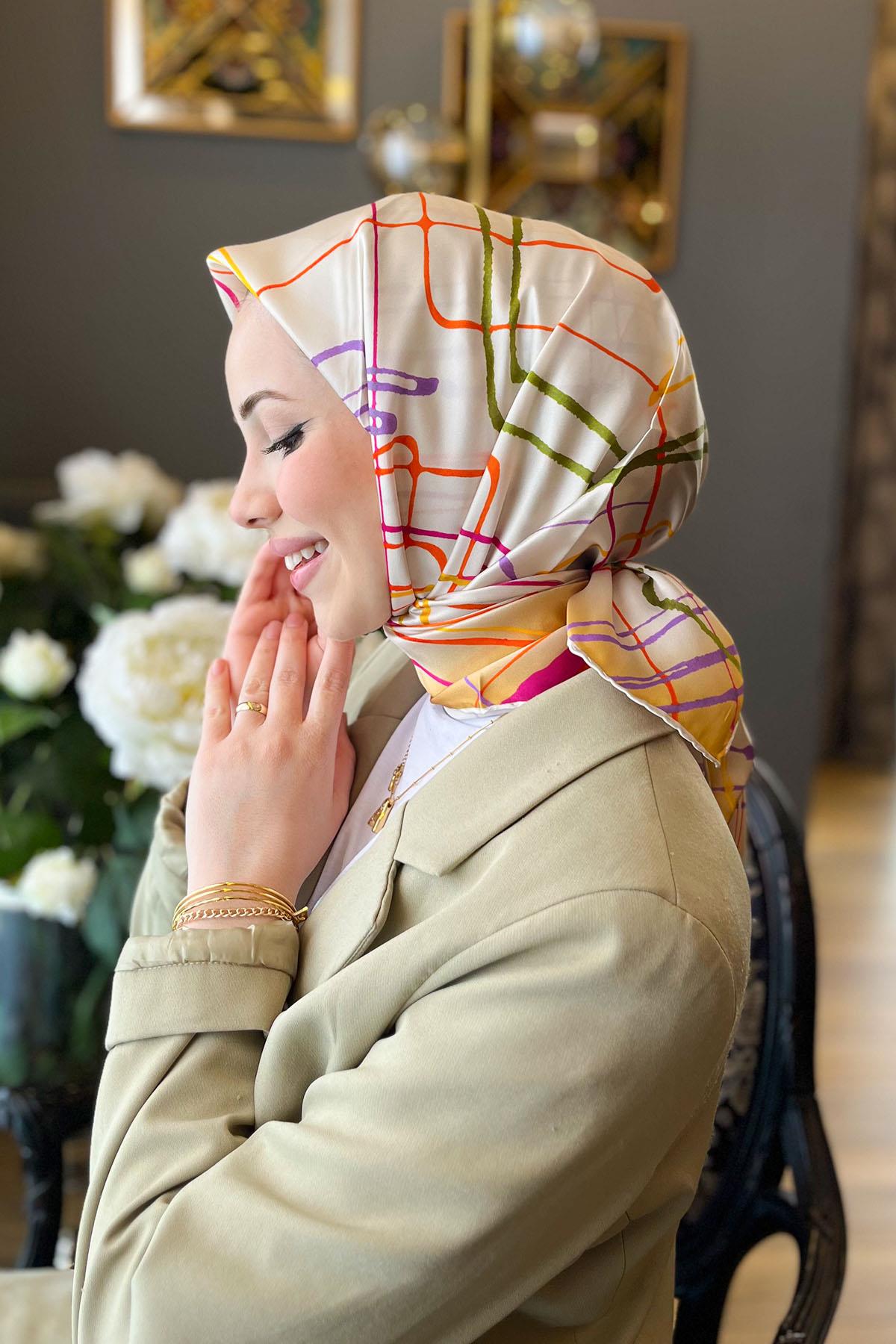 Armine İpek Eşarp 2023 İlkbahar-Yaz - 8948D-08 - Tivil