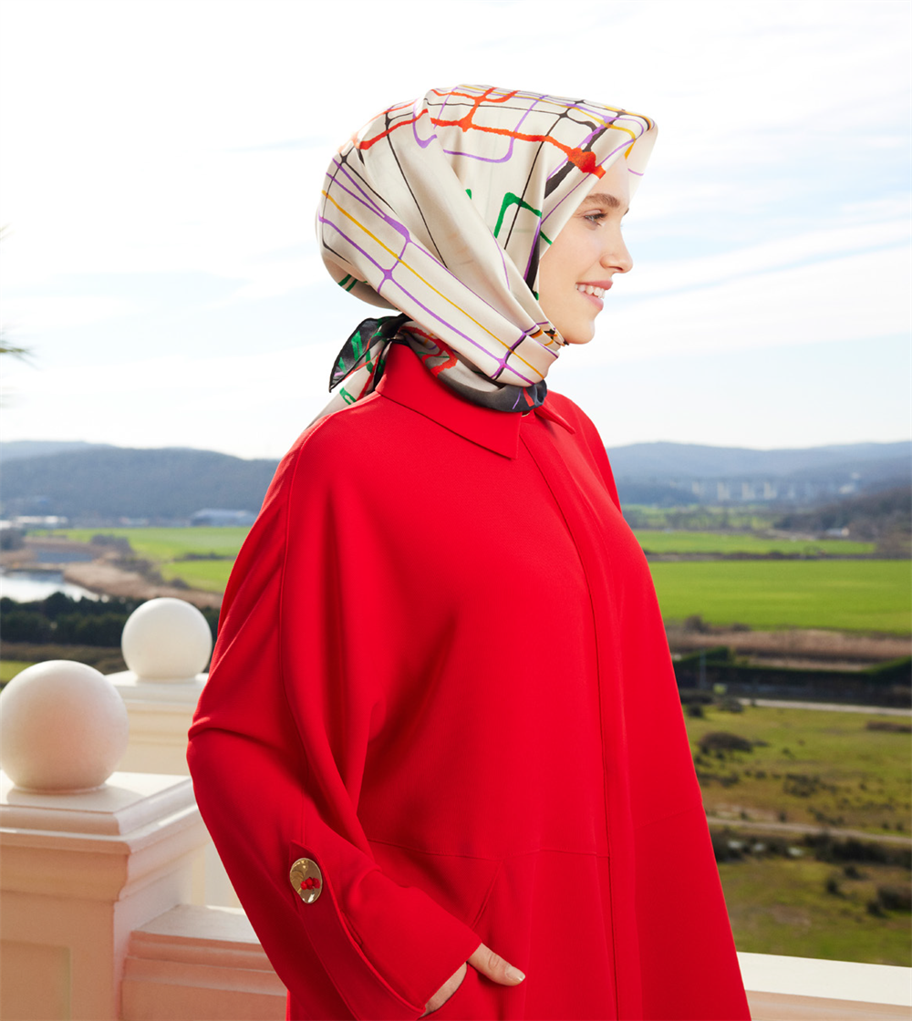 Armine İpek Eşarp 2023 İlkbahar-Yaz - 8948D-01 - Tivil