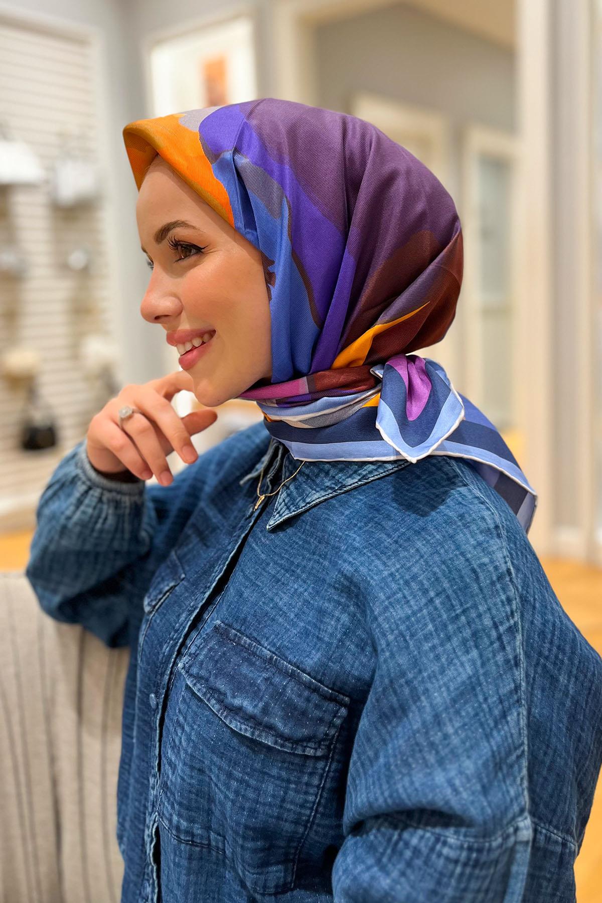 Armine İpek Eşarp 2024 İlkbahar-Yaz - 9145D-35 - Sura