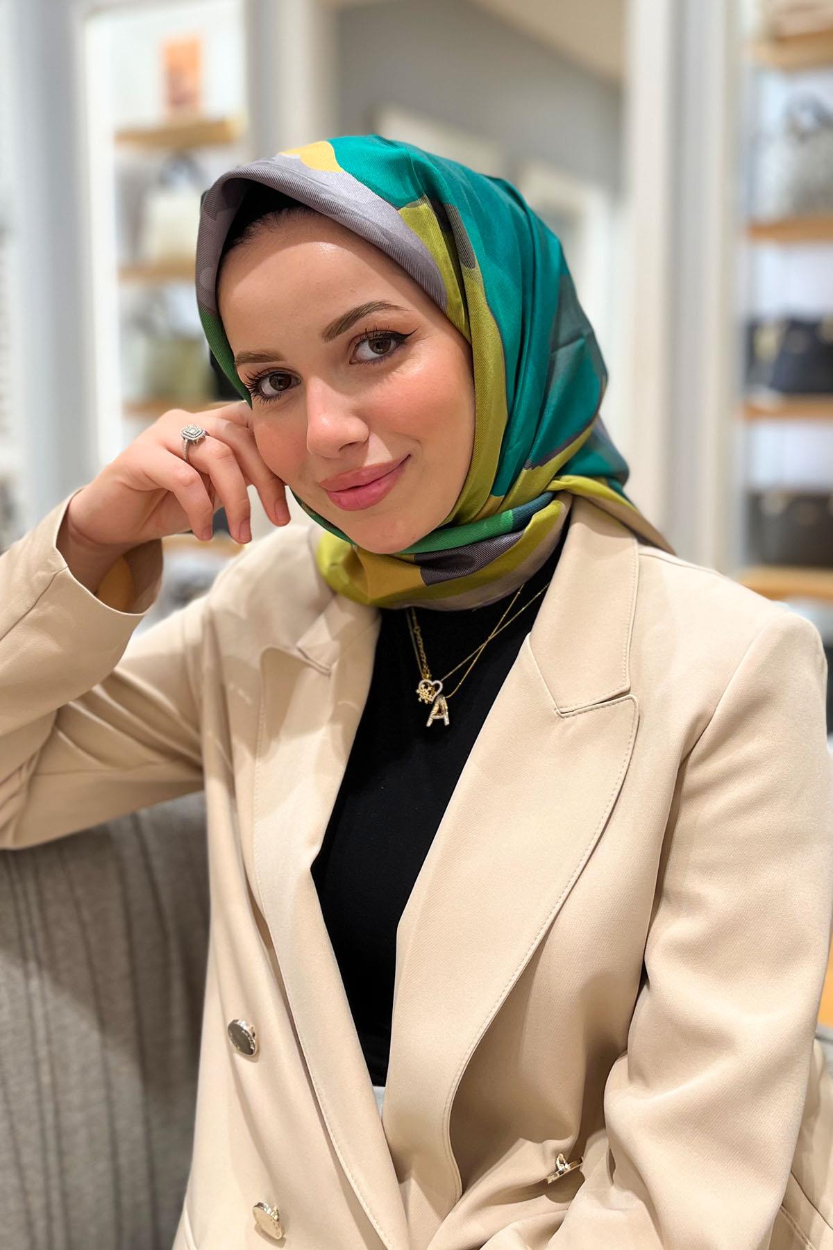 Armine İpek Eşarp 2024 İlkbahar-Yaz - 9145D-52 - Tivil