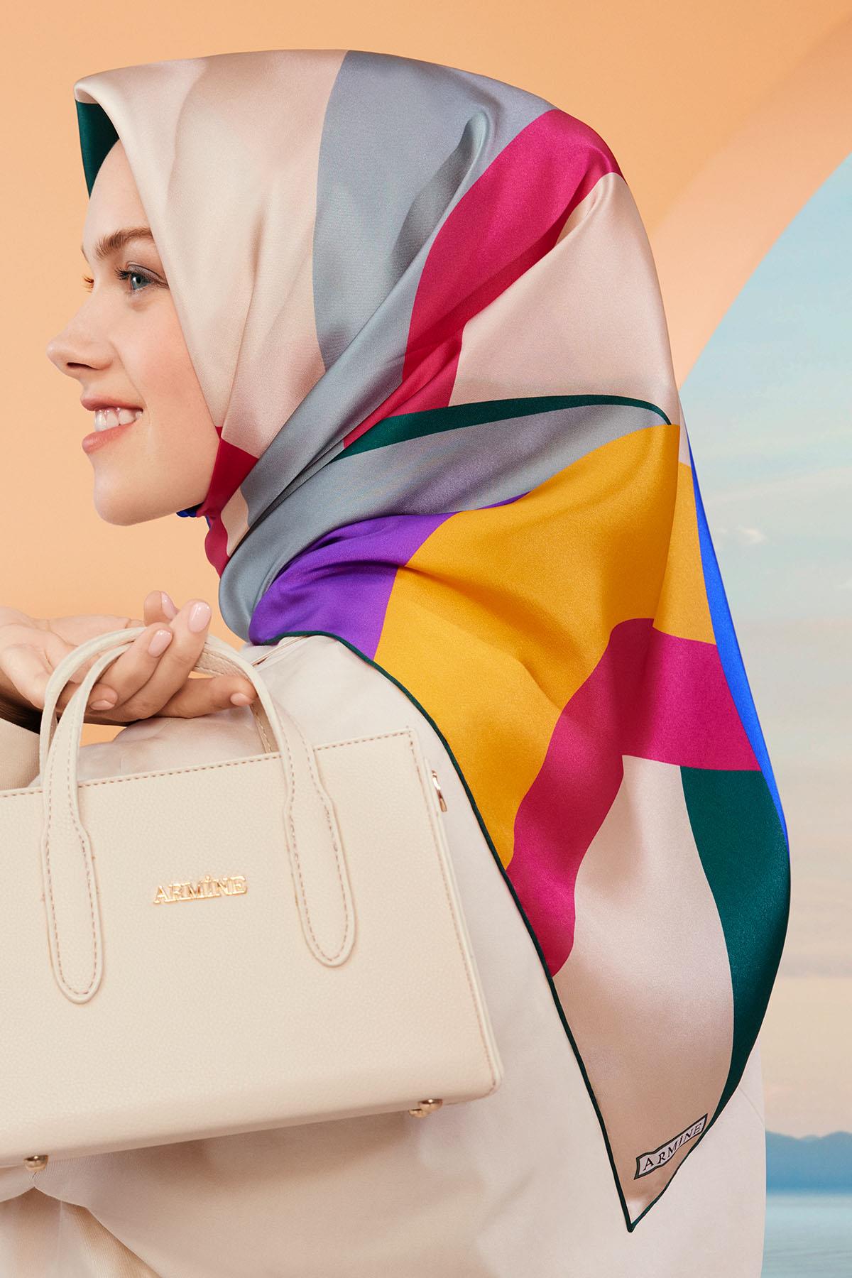 Armine İpek Eşarp 2024 İlkbahar-Yaz - 9148D-80 - Tivil