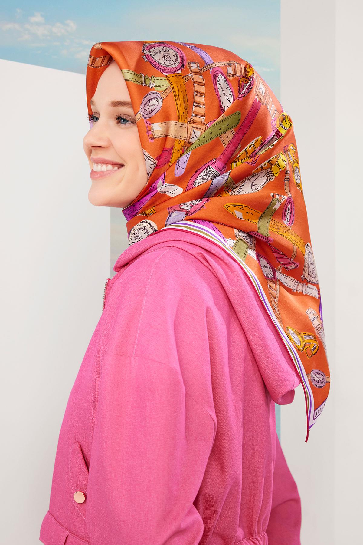 Armine İpek Eşarp 2024 İlkbahar-Yaz - 9141D-04 - Tivil