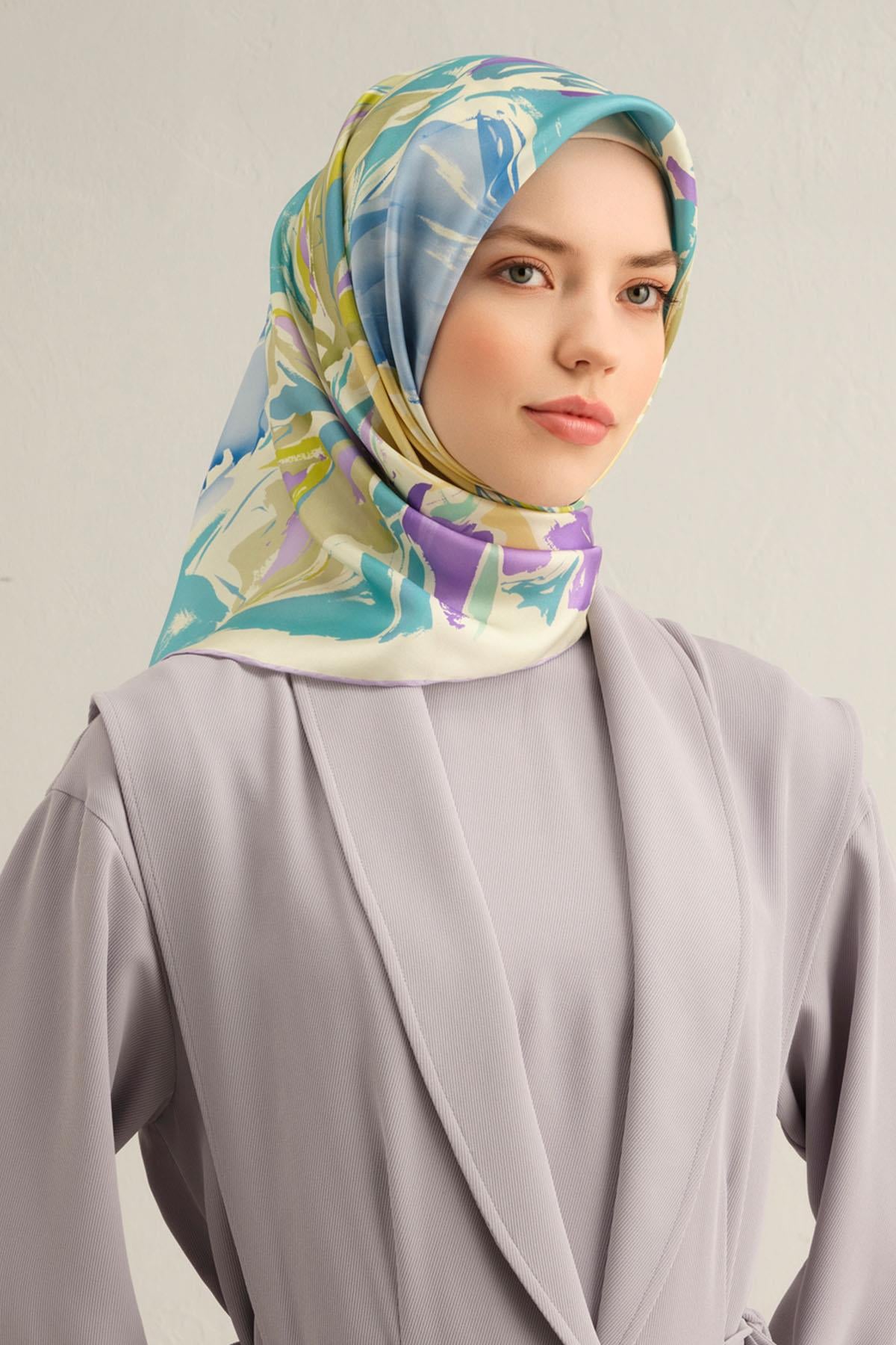 Armine İpek Eşarp 2025 İlkbahar-Yaz - 9337D-80 - Tivil