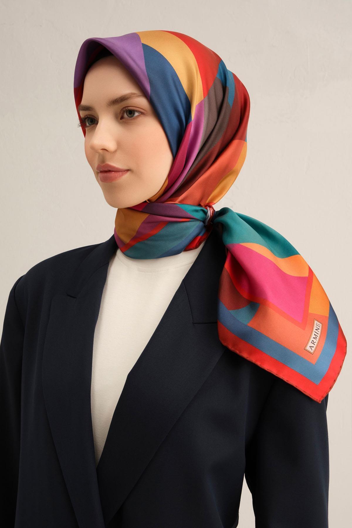 Armine İpek Eşarp 2025 İlkbahar-Yaz - 9331D-80 - Sura