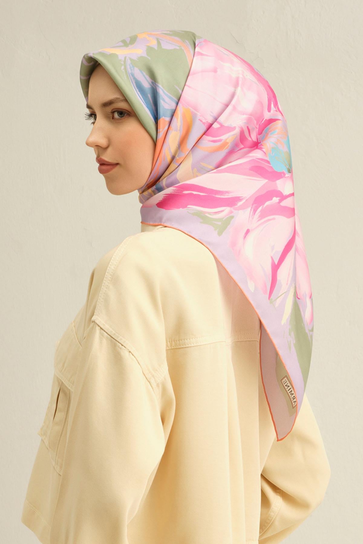Armine İpek Eşarp 2025 İlkbahar-Yaz - 9337D-54 - Sura