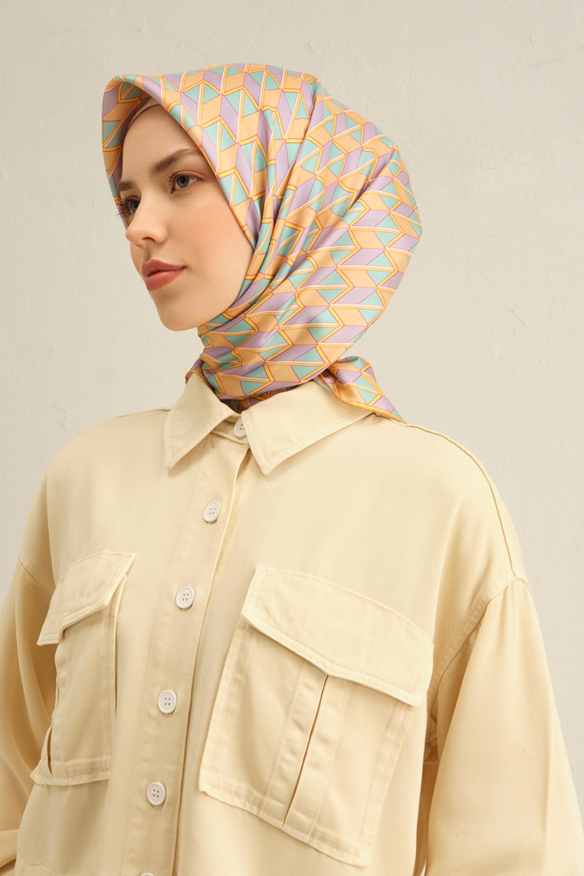 Armine Silk Scarf 2025 Spring-Summer - 9309D-51 - Twill