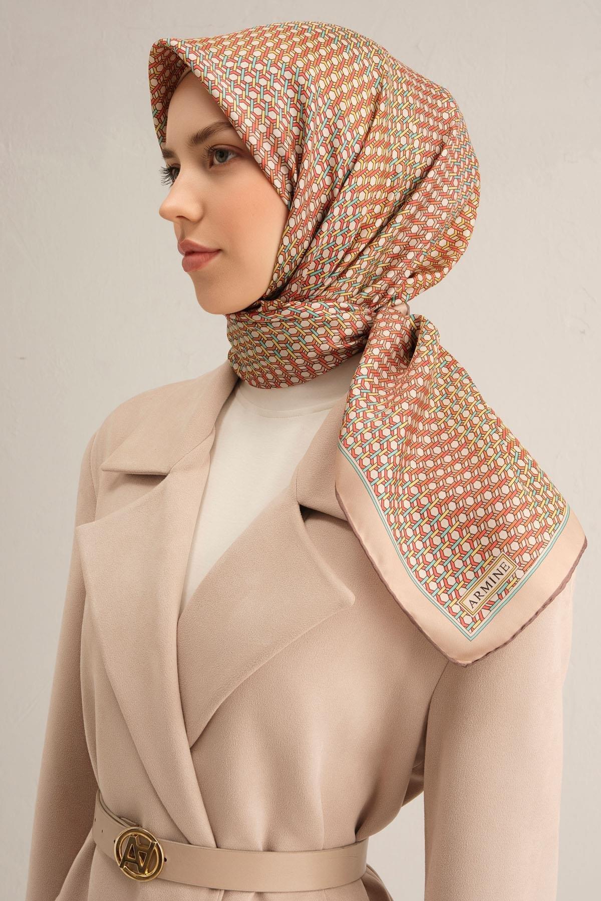 Armine Silk Scarf 2025 Spring-Summer - 9319D-83 - Satin