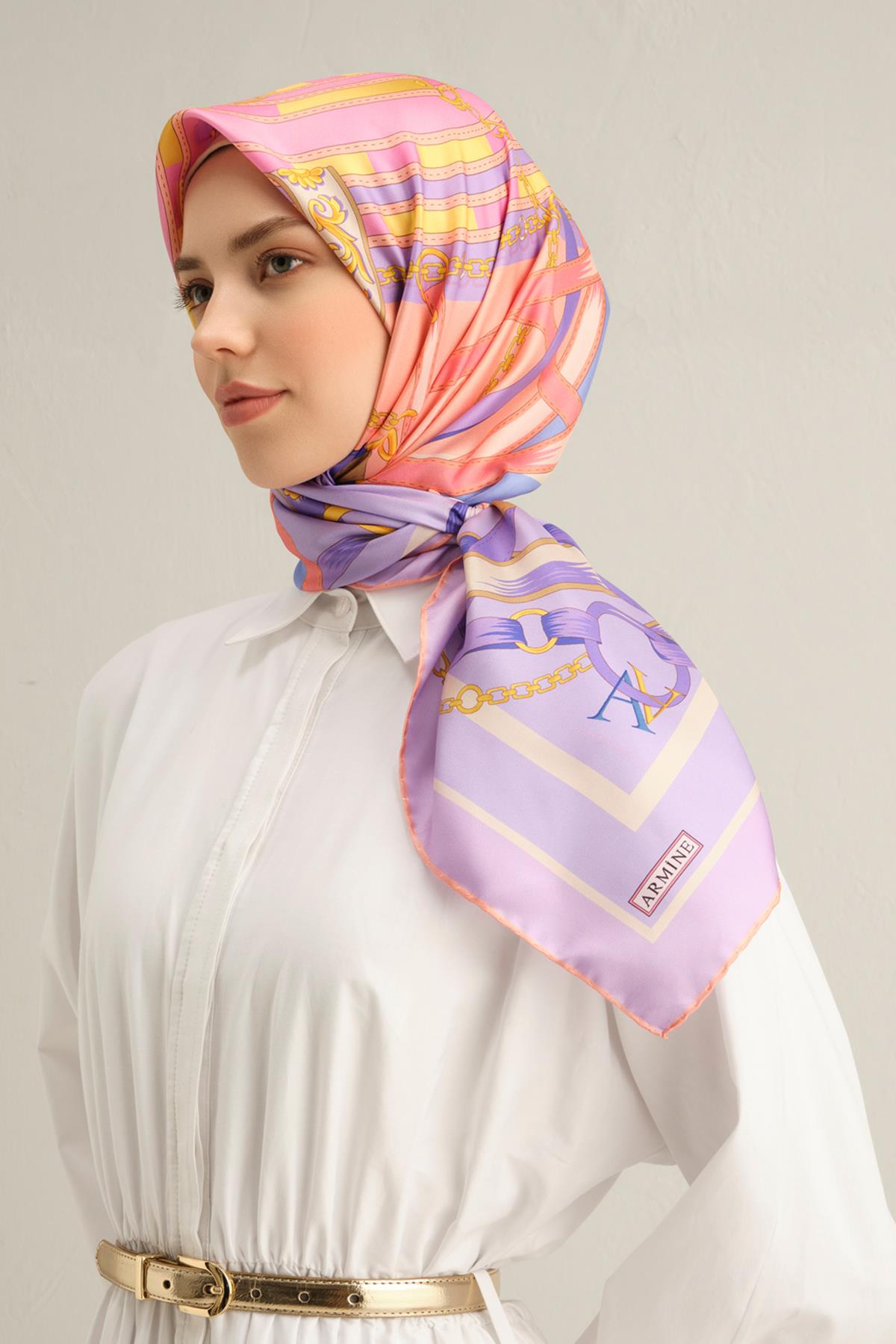 Armine Silk Scarf 2025 Spring-Summer - 9315D-50 - Twill
