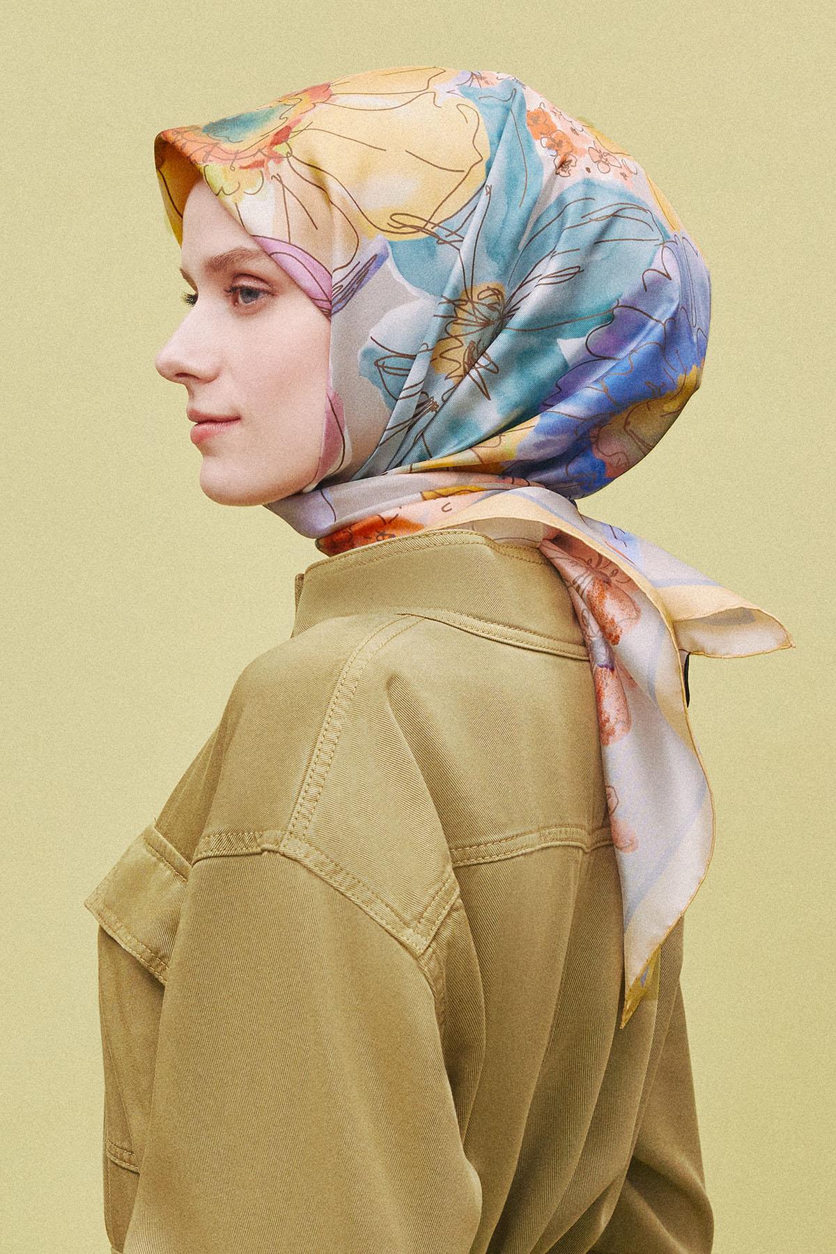 Armine İpek Eşarp 2025 İlkbahar-Yaz - 9318D-06 - Tivil