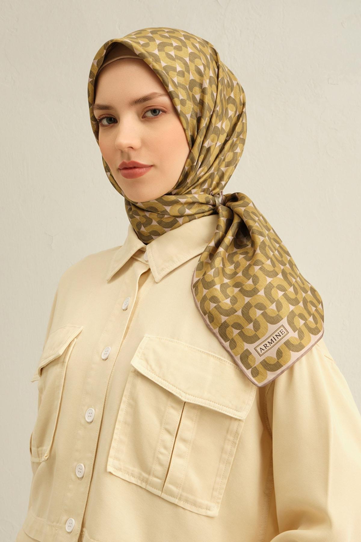 Armine Silk Scarf 2025 Spring-Summer - 9321D-36 - Satin