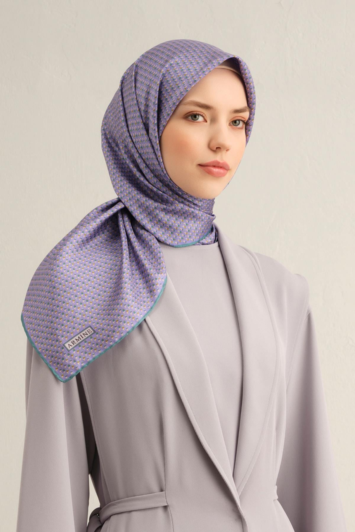 Armine Silk Scarf 2025 Spring-Summer - 9307D-55 - Satin