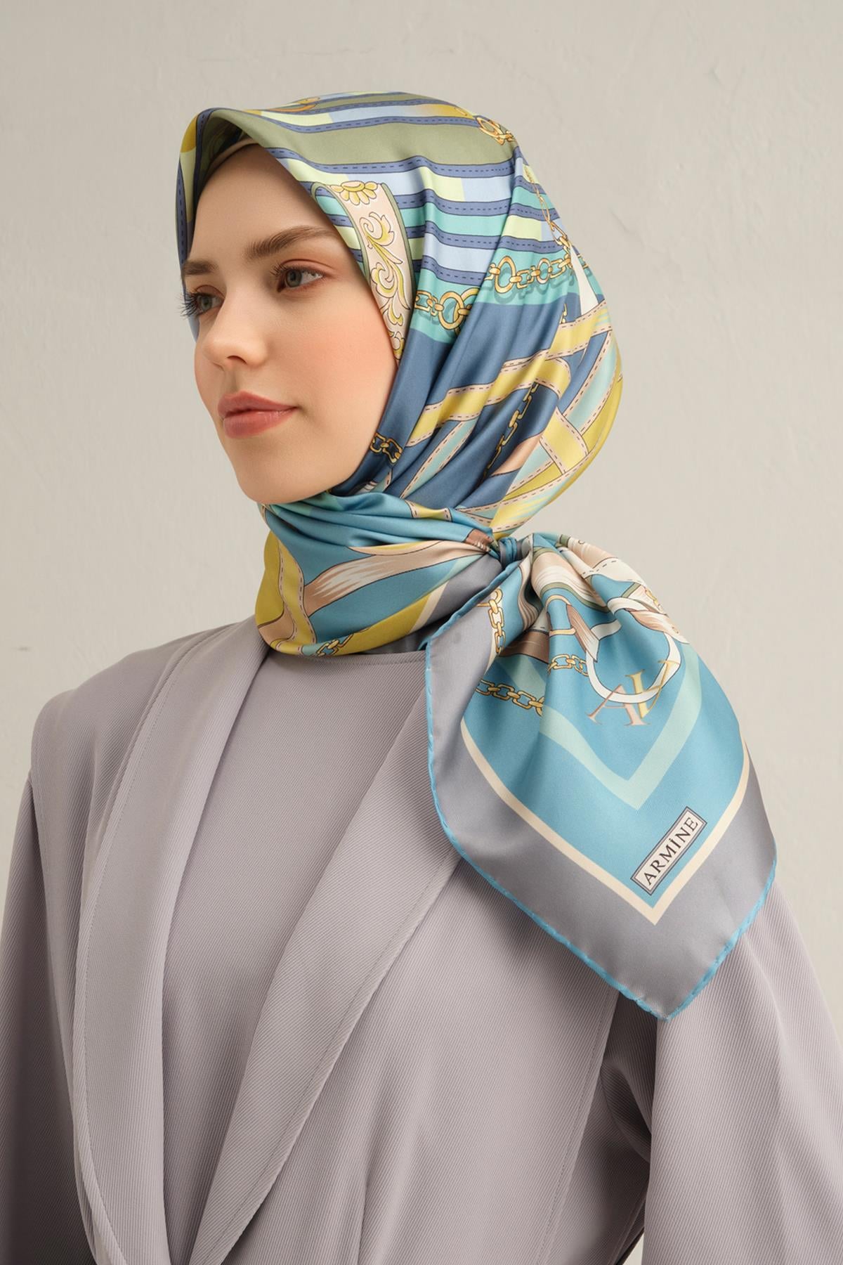 Armine İpek Eşarp 2025 İlkbahar-Yaz - 9315D-84 - Sura