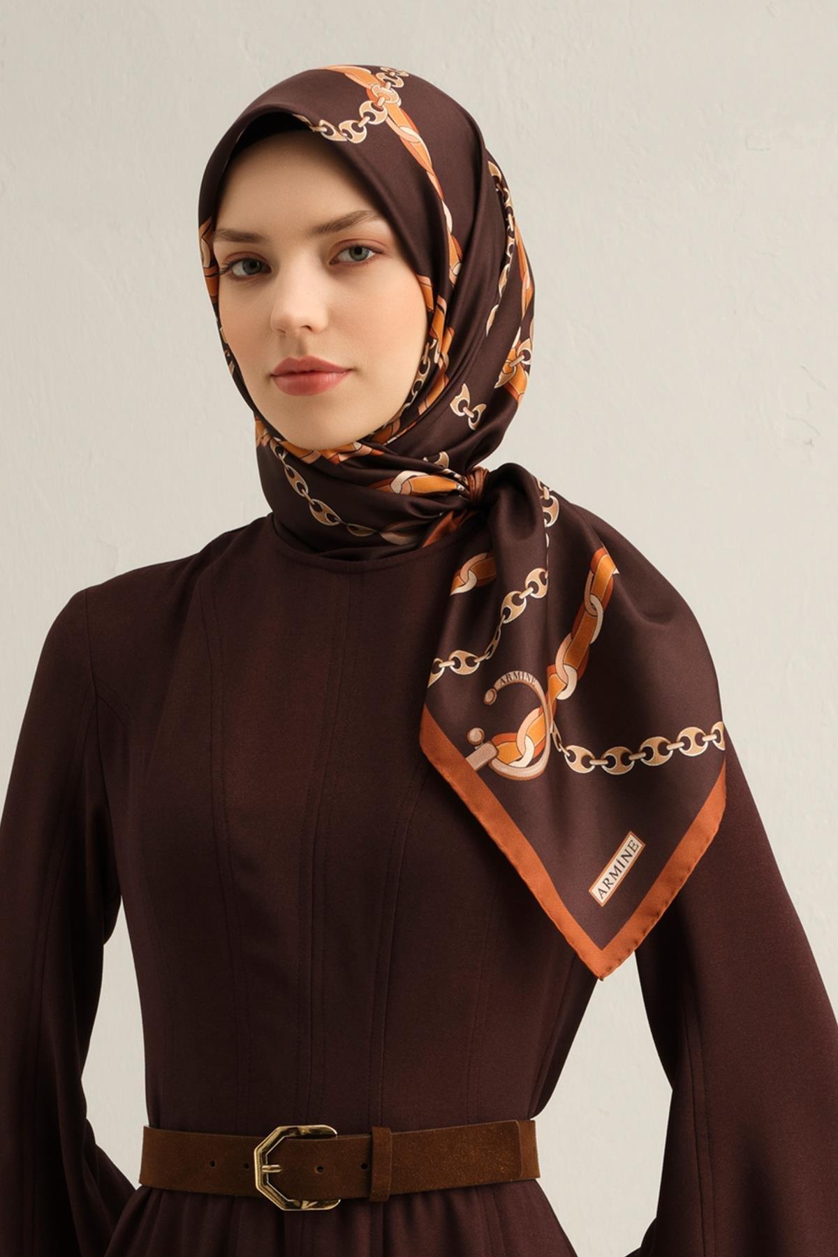 Armine Silk Scarf 2025 Spring-Summer - 9346D-35 - Satin