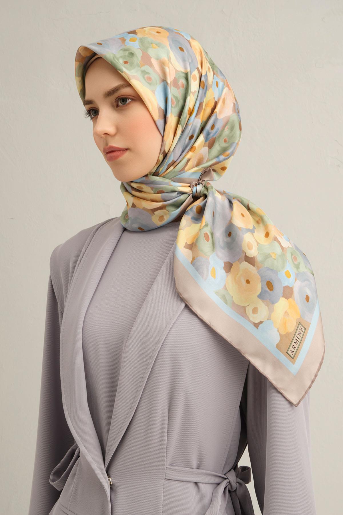 Armine İpek Eşarp 2025 İlkbahar-Yaz - 9300D-03 - Sura